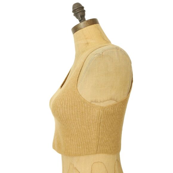 EVERLANE The Cozy Stretch Tank Wool Blend Size S Camel Brown NWT B19 - Picture 5 of 6